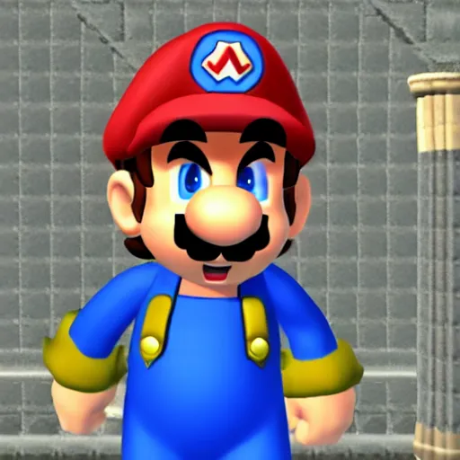 Image similar to lieutenant columbo in Super Mario 64, in game screenshot