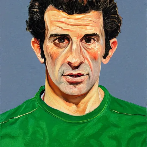 Prompt: portrait of luis figo, painting by paula rego, high detail, high resolution