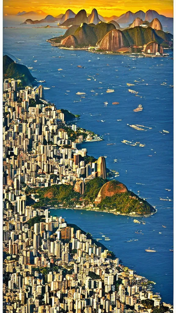 Image similar to Rio de Janeiro, poster by Kerne Erickson