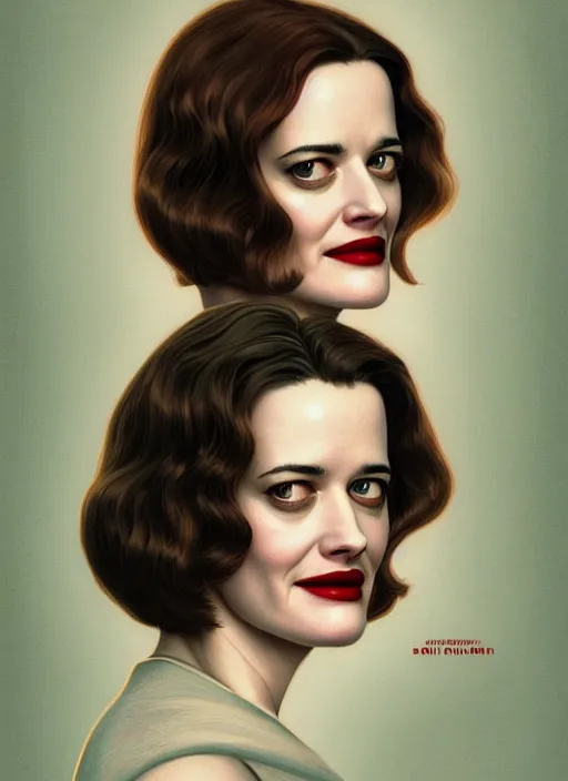 Prompt: twin peaks movie poster art, portrait of a smiling eva green, from scene from twin peaks, clean, simple illustration, nostalgic, domestic, highly detailed, digital painting, artstation, concept art, smooth, sharp focus, illustration, artgerm, donato giancola, joseph christian leyendecker, wlop