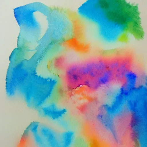 Prompt: abstract tissue paper watercolor artwork