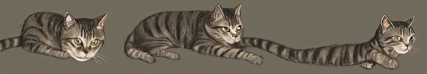 Image similar to cool concept art of a cat