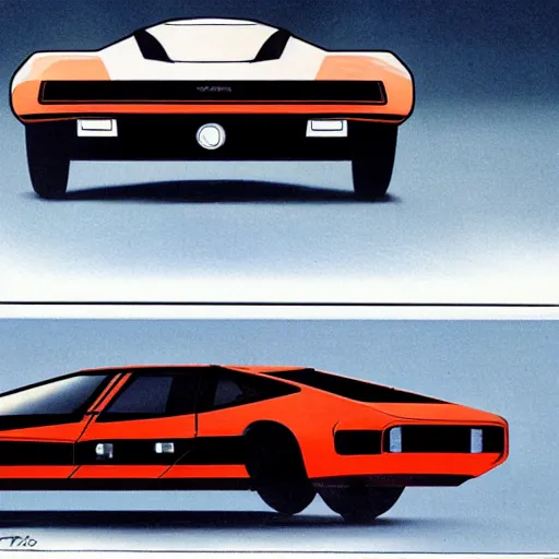 Prompt: giorgetto giugiaro concept art, speed racer, kitt knight rider