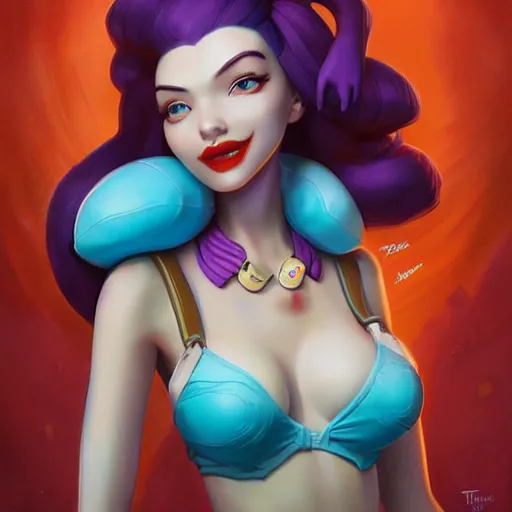 Image similar to lofi jinx from league of legends, Pixar style, by Tristan Eaton Stanley Artgerm and Tom Bagshaw.