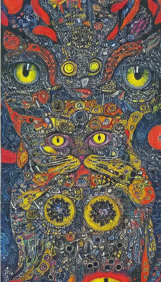 Image similar to techno artwork, by louis wain