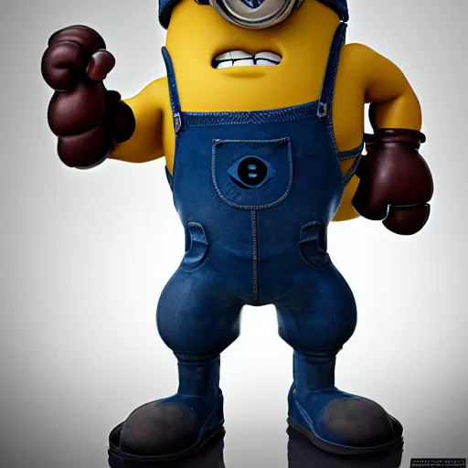 A muscular strong Minion on a studio shot, artistic | Stable Diffusion