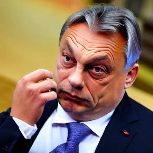 Image similar to Viktor Orban Starving