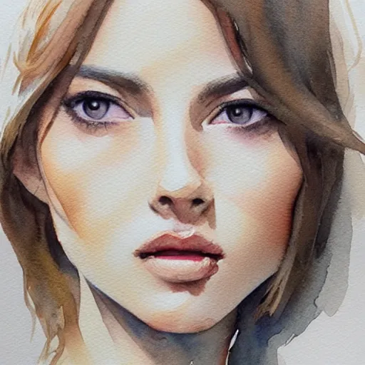 Image similar to watercolor art on paper, leo girl portrait, highly detailed, artstation, masterpiece, award - winning