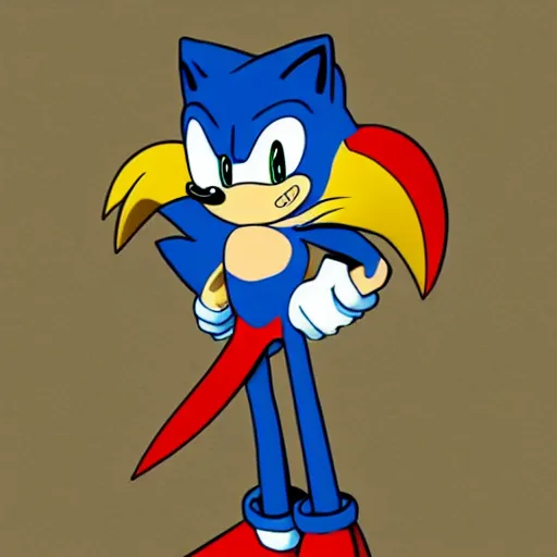 Image similar to sonic the hedgehog as a samurai