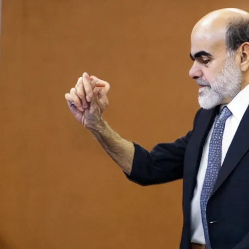 Image similar to Ben Bernanke dabbing