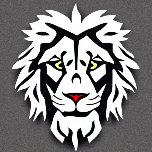 Image similar to lion vectorized, 4k