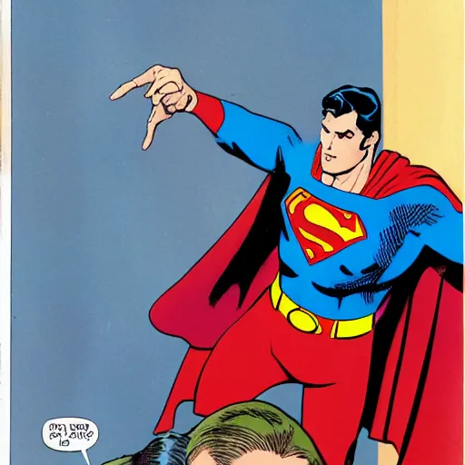 Prompt: superman with a shrunken head