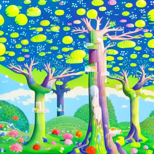 Image similar to tree city by Chiho Aoshima