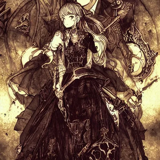 Image similar to the dark arts art by Akihiko Yoshida