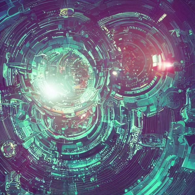 Image similar to circular futuristic and metallic token with ( ( kynthic ) ) in the center, sharp details, art style by beeple and android jones