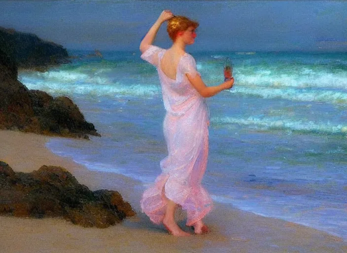 Prompt: beach light by alexander averin and delphin enjolras