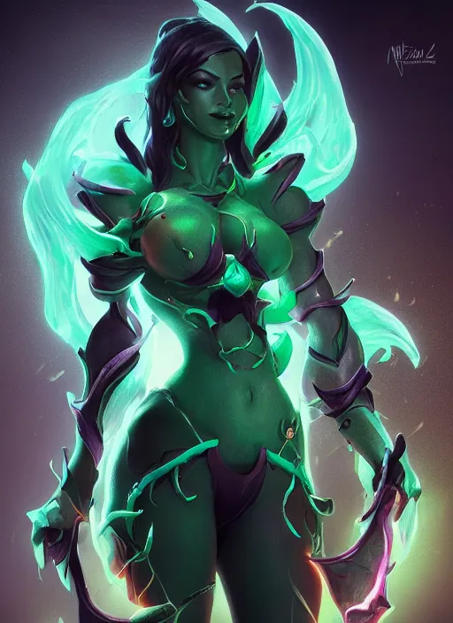 Image similar to female thresh, from league of legends, hyper detailed, digital art, trending in artstation, cinematic lighting, studio quality, smooth render, fluorescent skin, unreal engine 5 rendered, octane rendered, art style by klimt and nixeu and ian sprigger and wlop and krenz cushart