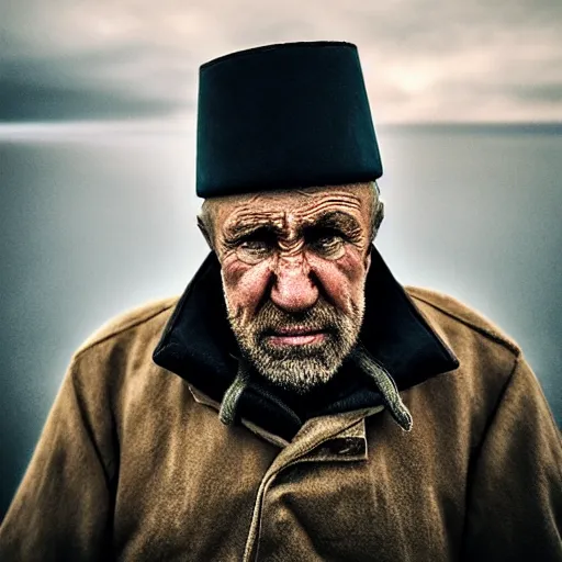 Image similar to portrait of a russian man mad about baltics, realistic, award winning photography, national geographic