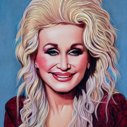 Prompt: young Dolly Parton portrait