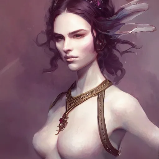 Image similar to full body portrait of an girl, D&D, fantasy, intricate, elegant, highly detailed, digital painting, artstation, concept art, smooth, sharp focus, illustration, art by artgerm and greg rutkowski and peter mohrbacher