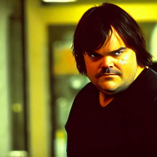 Prompt: jack black stars in the movie hackers