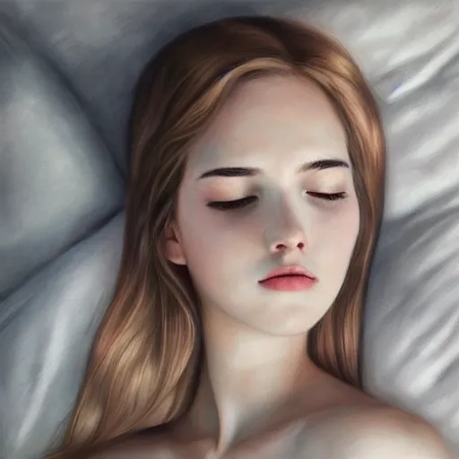 Prompt: beautiful realistic portrait of afternoon sleep artgerm