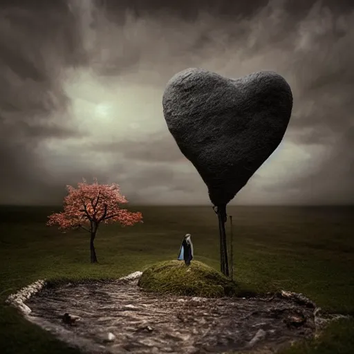 Prompt: surrealism claymation of love by michal karcz