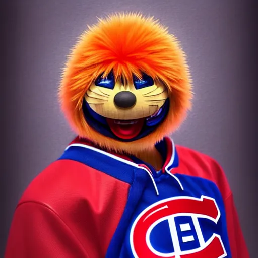 Image similar to anime Portrait of Youppi the Habs Montreal Canadiens Mascot as an evolved powerful Akira character, highly detailed anime, smooth, sharp focus, dynamic lighting, intricate, trending on ArtStation, illustration ghost in the shell, art by WLOP