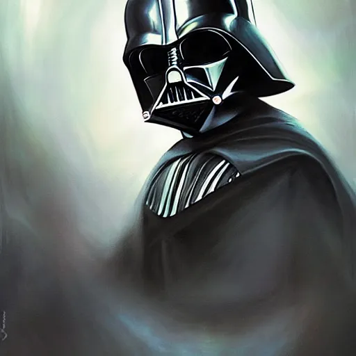 Image similar to Darth vader portrait art by peter mohrbacher