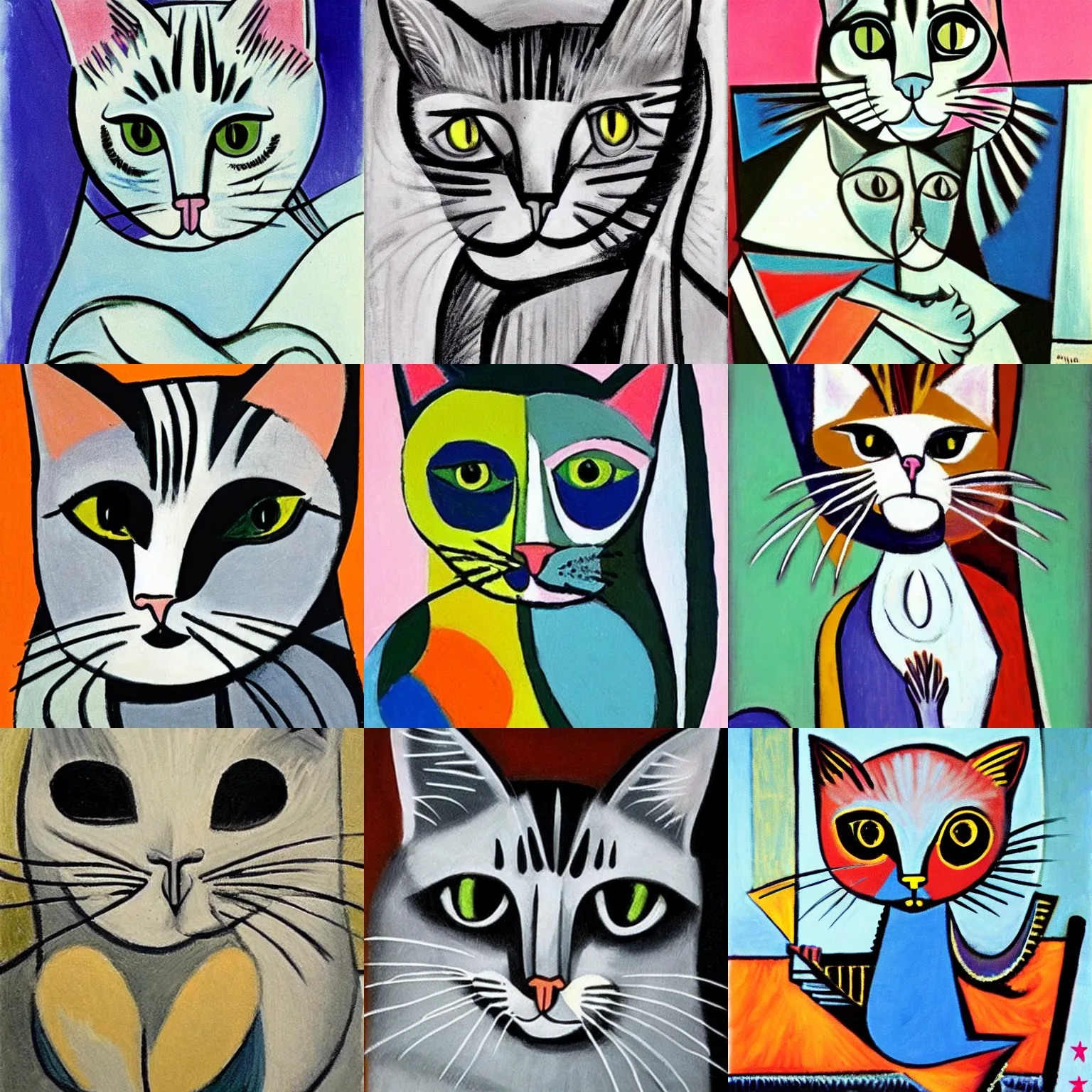 Prompt: picasso cute cat