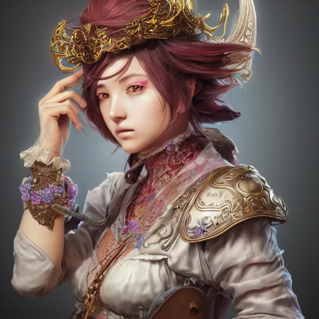 Image similar to studio portrait of neutral good colorful female cleric bard healer as absurdly beautiful, elegant, young sensual gravure idol, ultrafine hyperrealistic detailed face illustration by kim jung gi, irakli nadar, intricate linework, sharp focus, bright colors, matte, octopath traveler, final fantasy, unreal engine highly rendered, global illumination, radiant light, intricate environment