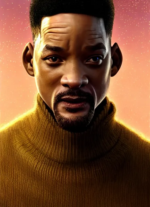 Image similar to will smith as oscar diggs, intricate, d & d, fantasy, art nouveau, digital painting, trending on artstation, sharp focus, wide shot, illustration, global illumination, ray tracing, art by artgerm and greg rutkowski and ruan jia