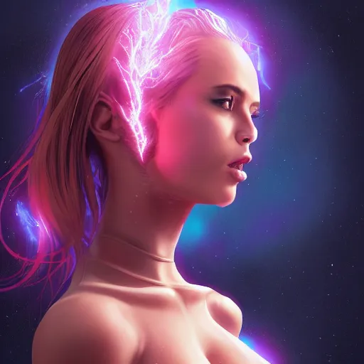 Image similar to painting of a female in a skintight dress, by dan hillier and charlie bowater and artgerm, 4 k post - processing highly detailed, trending on artstation, cinematic lightning, volumetric lightning, highly detailed, - s 1 5 0