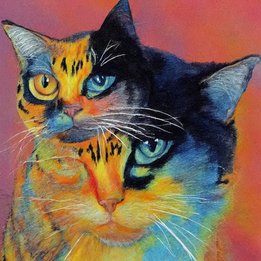 Prompt: a painted cat