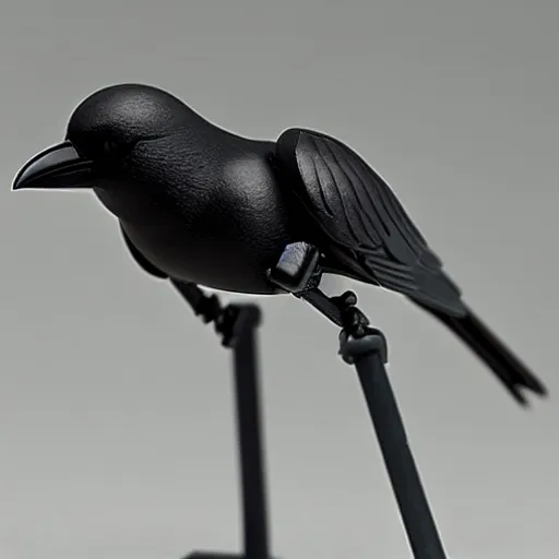 Image similar to a crow nendoroid, product shot