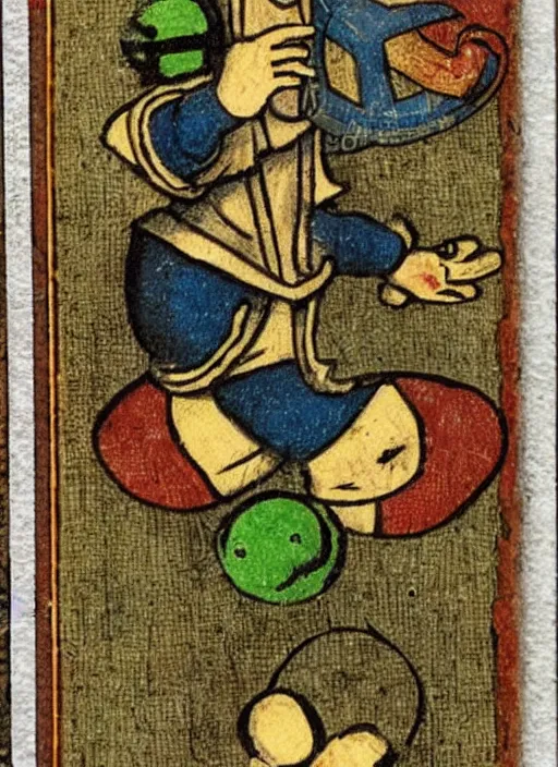 Image similar to a pokemon card from the 1 3 0 0 s