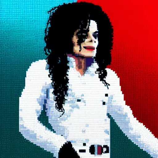 Image similar to Michael Jackson, Pixel Art