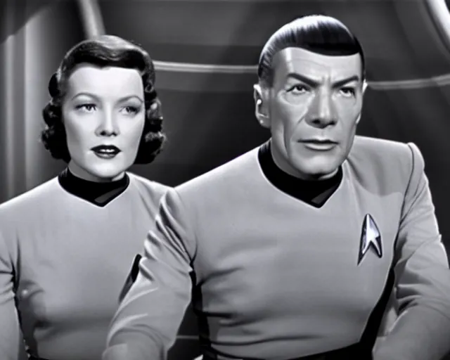 Prompt: a high - resolution video still from star trek from the 1 9 3 0 s, sharp focus, realistic