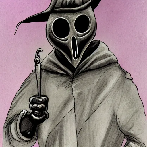 Image similar to plague doctor by rob plater