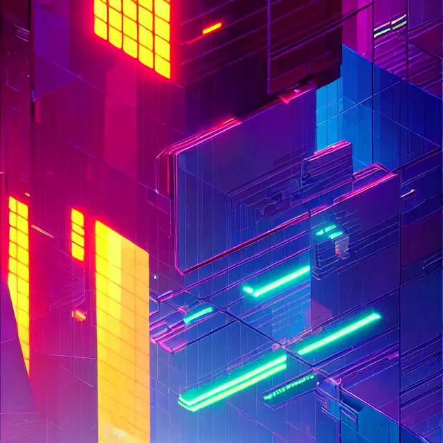 Prompt: a cyberpunk colorful cubes interconnected, chains connecting separate blocks, blockchain, symmetry, intricate, volumetric lighting, beautiful, rich deep colors masterpiece, sharp focus, ultra detailed, in the style of john harris
