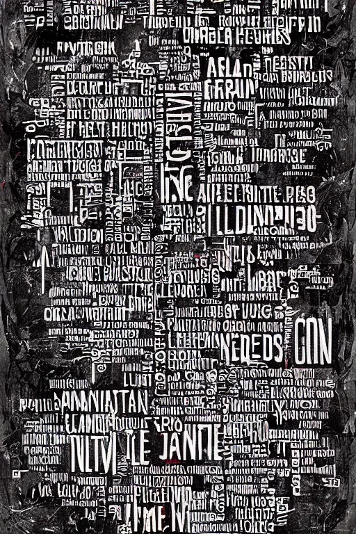 Image similar to AI art movement manifesto, typography, poster art, illustration, design