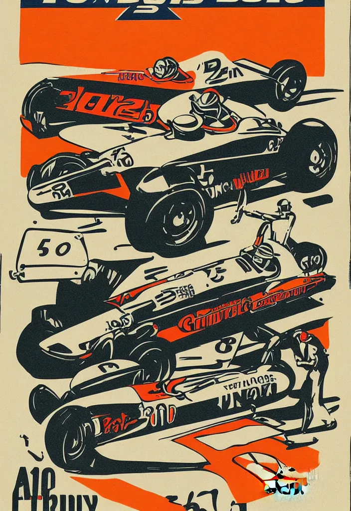 Prompt: year 1 9 3 2 indy 5 0 0 auto race poster, art deco style, paper print