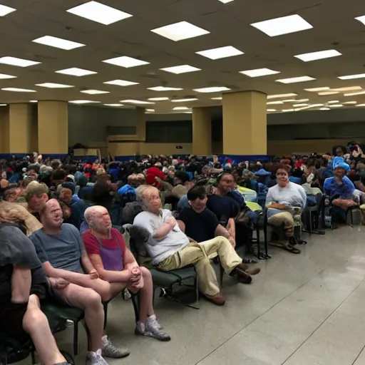 Prompt: werner herzog sits surrounded by empty chairs in the waiting area of the dmv. ultra wide angle, wes anderson, award winning, hyperrealistic, grand budapest hotel, studio lighting, very detailed face, 4 k