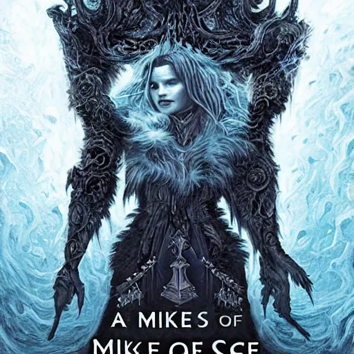 Prompt: A song of ice and book cover by Mike Savad. Dark, intricate, highly detailed, smooth