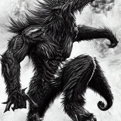 Image similar to fenrir conceptual art