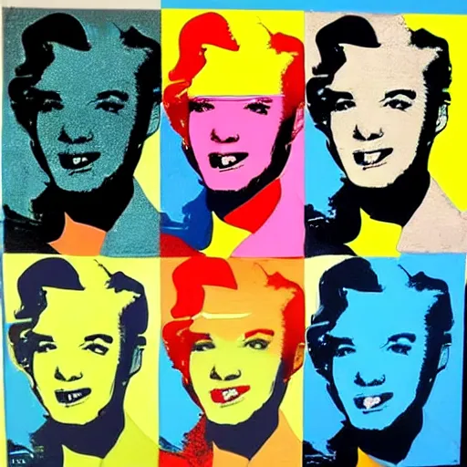 Image similar to original Warhol pop art painting - WinAmp Mp3 Player - 1960 Paint on Canvas