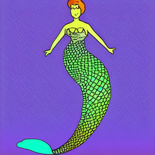 Image similar to a mermaid using a filtering mesh,