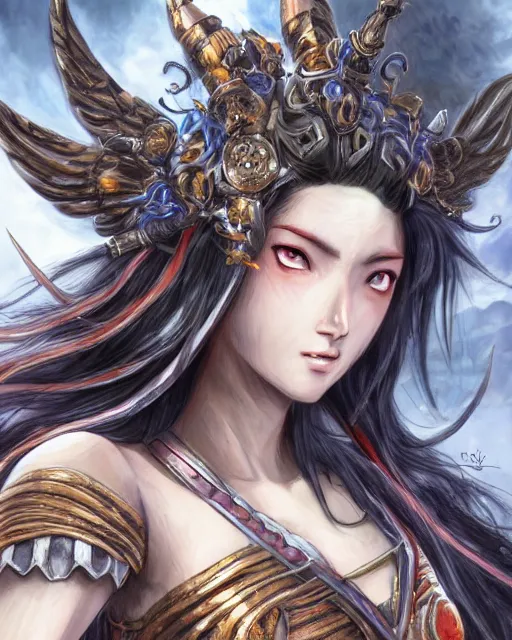 Image similar to A beautiful female warrior being killed by a witch, beautiful face, highly detailed face, close-up, fantasy art, female art, in the style of masami kurumada, illustration, epic, fantasy, intricate, hyper detailed, artstation, concept art, smooth, sharp focus, ray tracing