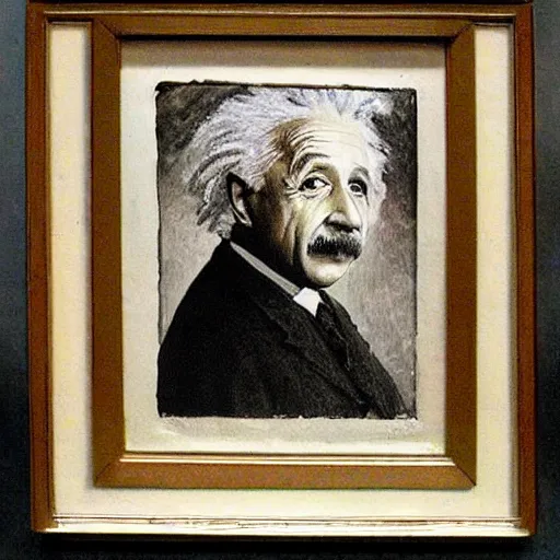 Prompt: a painting draw by Albert Einstein when he was four years old