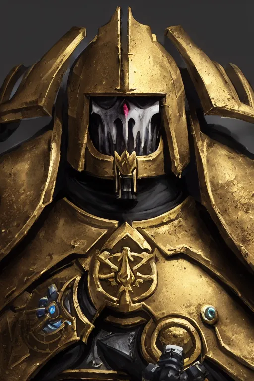 Image similar to armor portrait heros warhammer 4 0 k horus heresy fanart - the primarchs emperor by johannes helgeson animated with vfx concept artist & illustrator global illumination ray tracing hdr fanart arstation zbrush central hardmesh 8 k octane renderer comics stylized